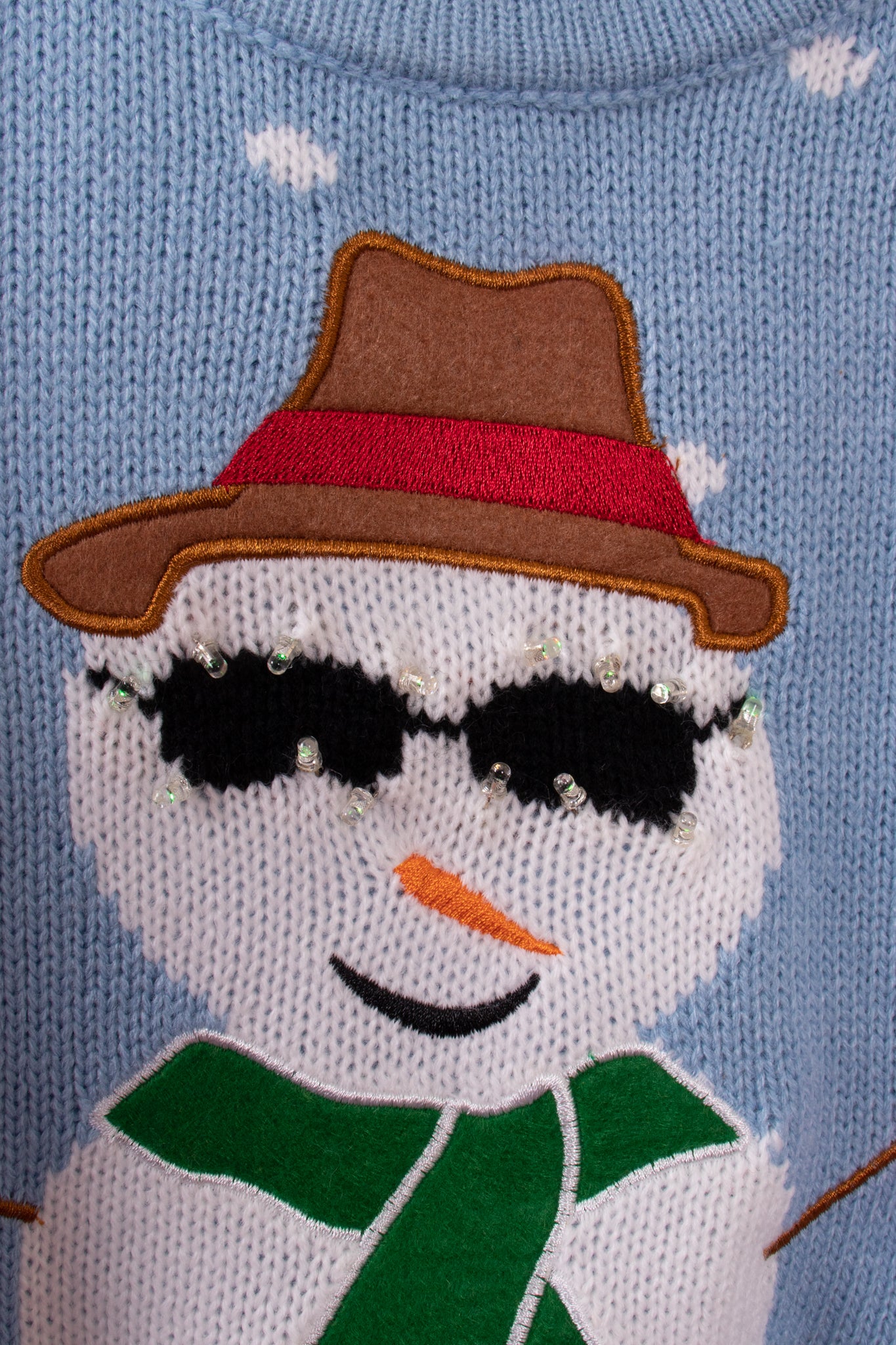 Cool Snowman Sweater with Lights
