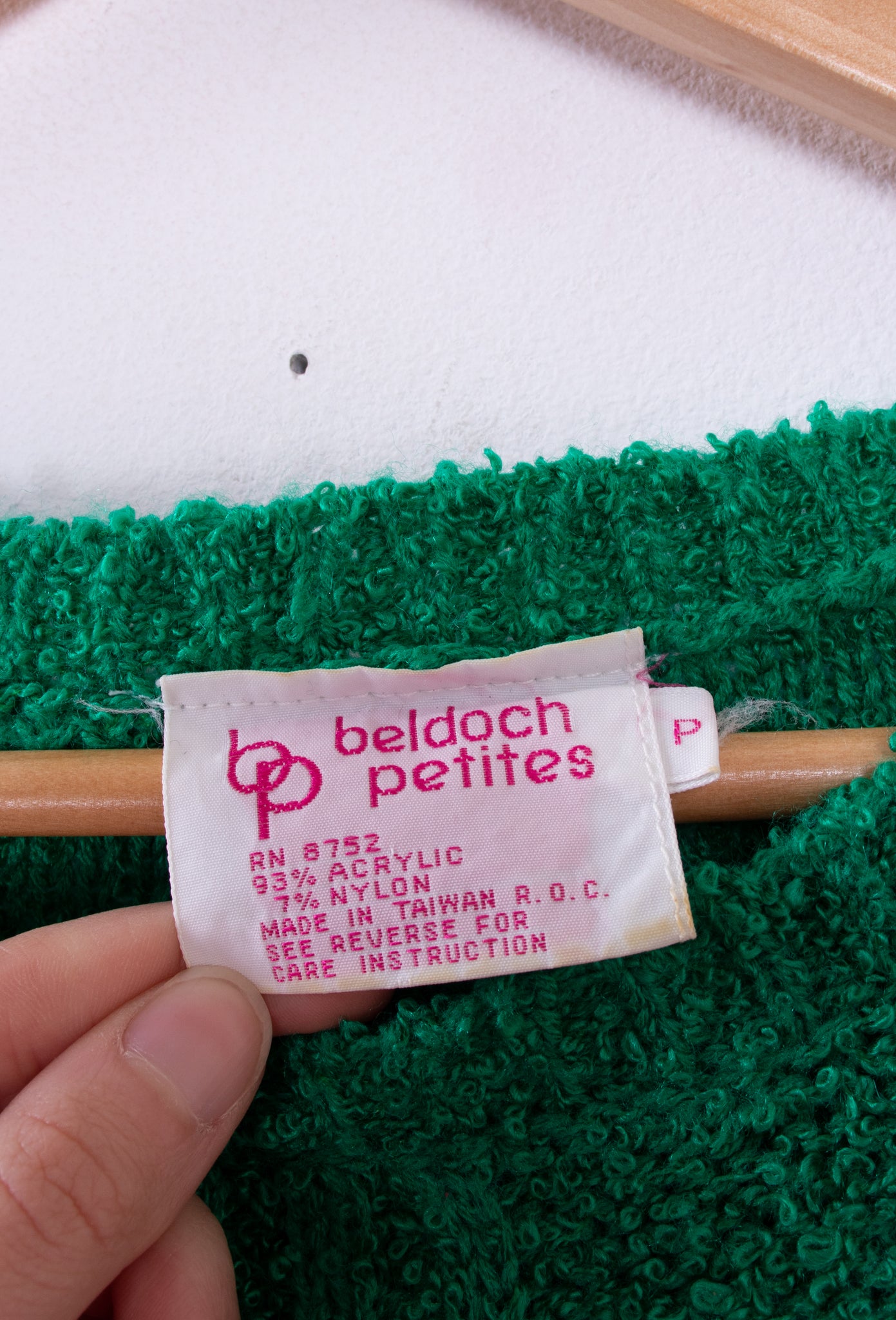 90s Beldoch Petites Green Sweater Top