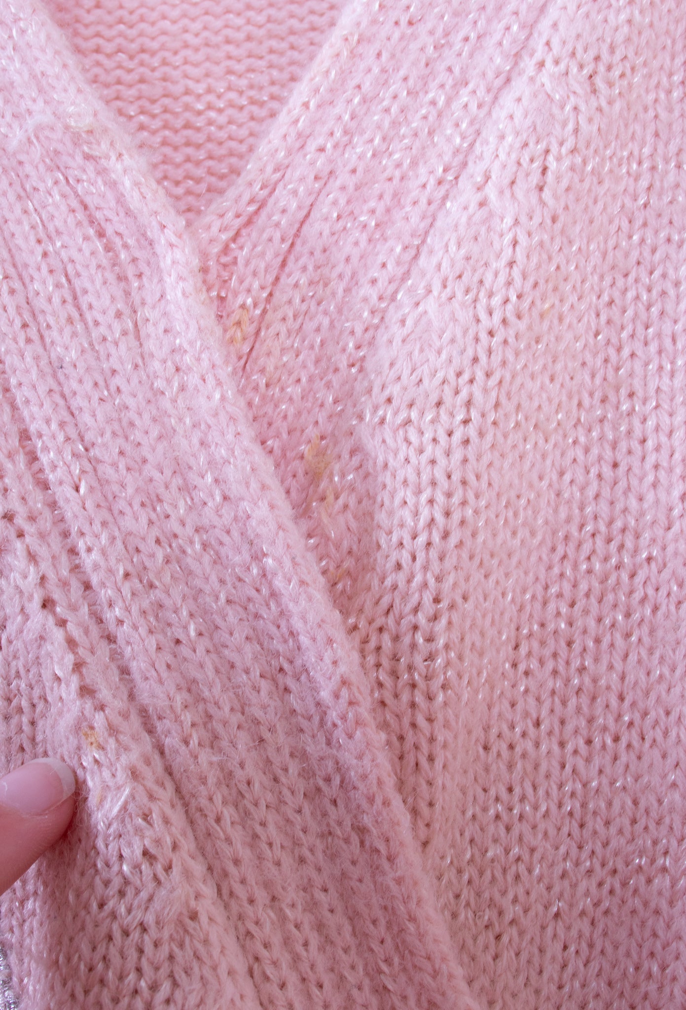Jocelyn Smith Peachy Pink Pearls Sweater