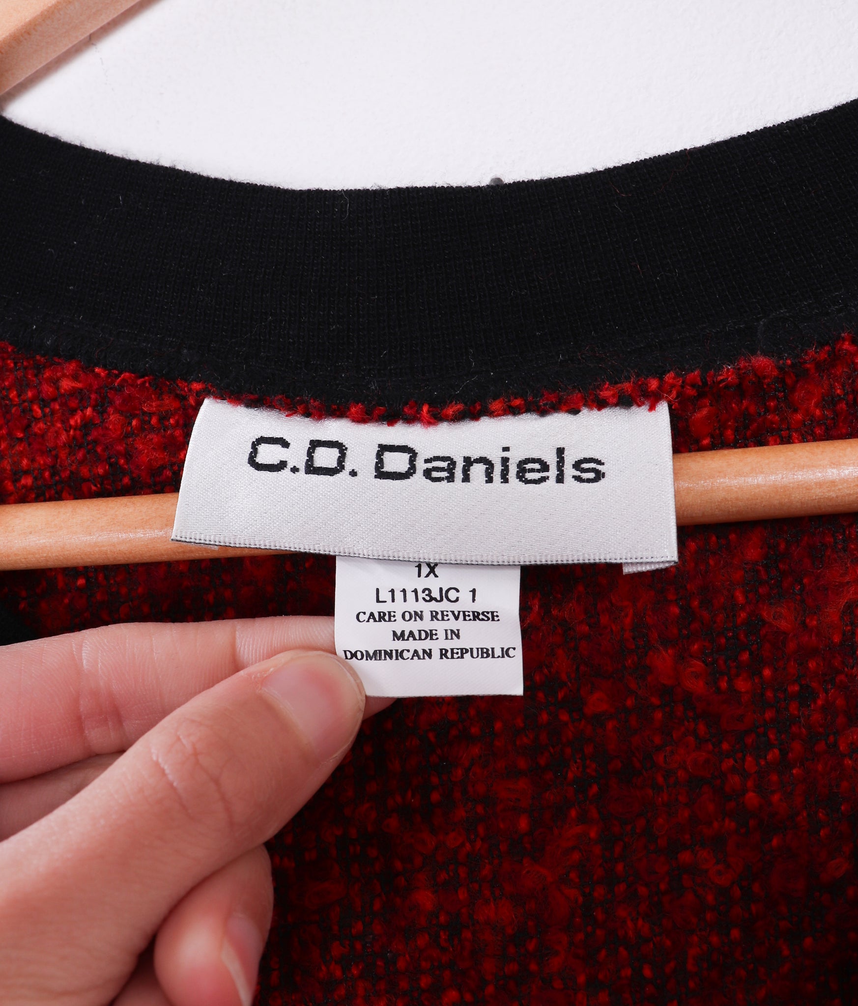 C.D. Daniels Red Floral Sweater Top