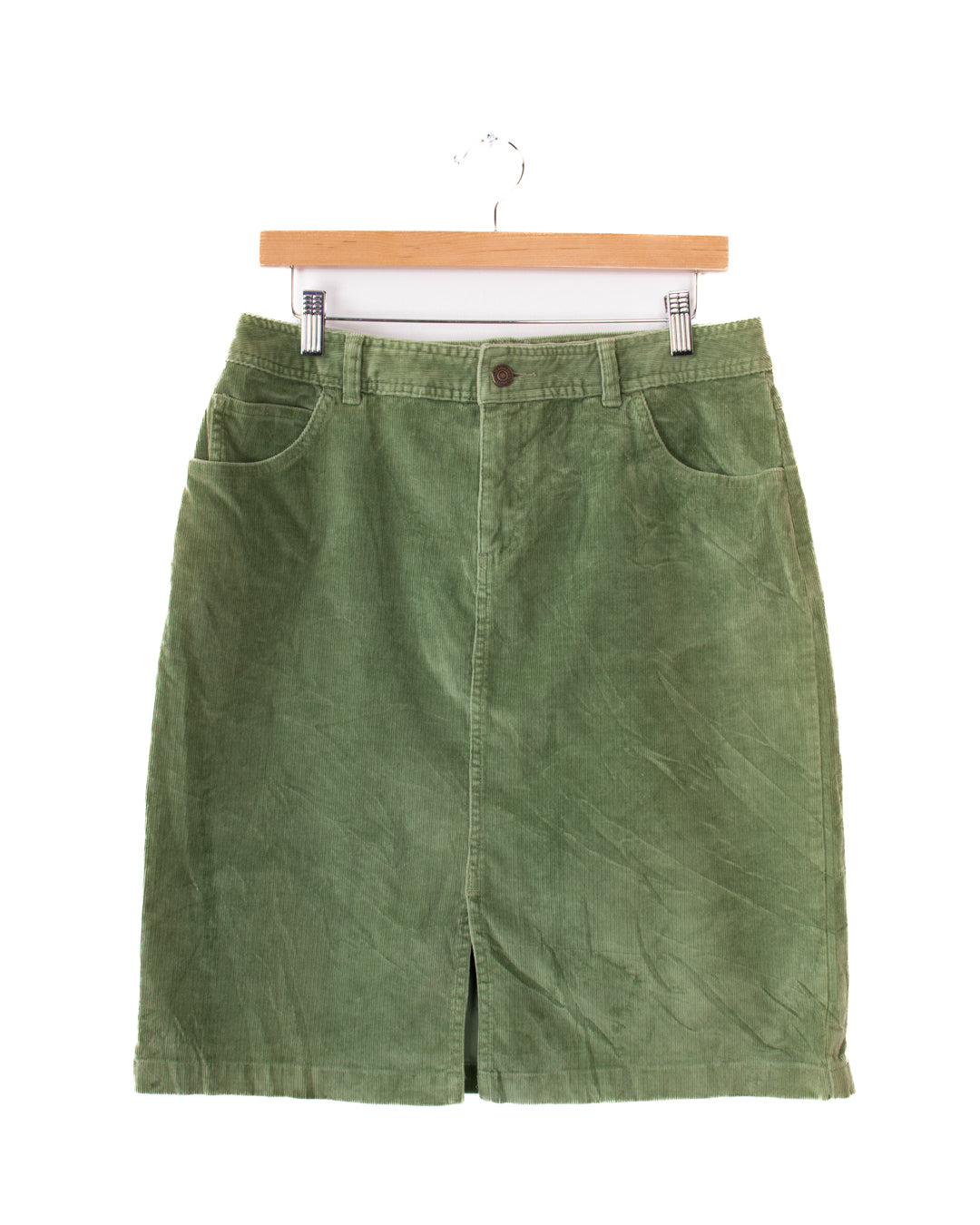St. Johns Bay Green Corduroy Skirt