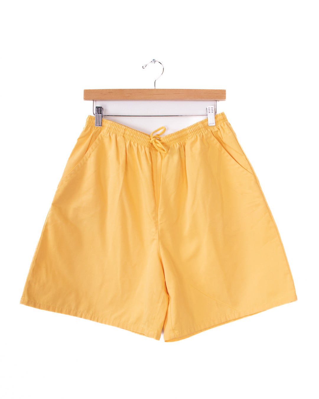 Paradise Day Petites Elastic Waist Yellow Shorts