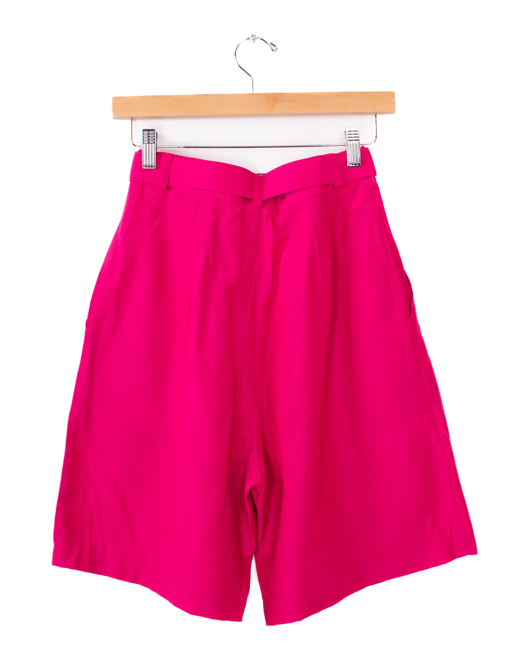 80s-90s String Bean Dark Pink Belted Shorts