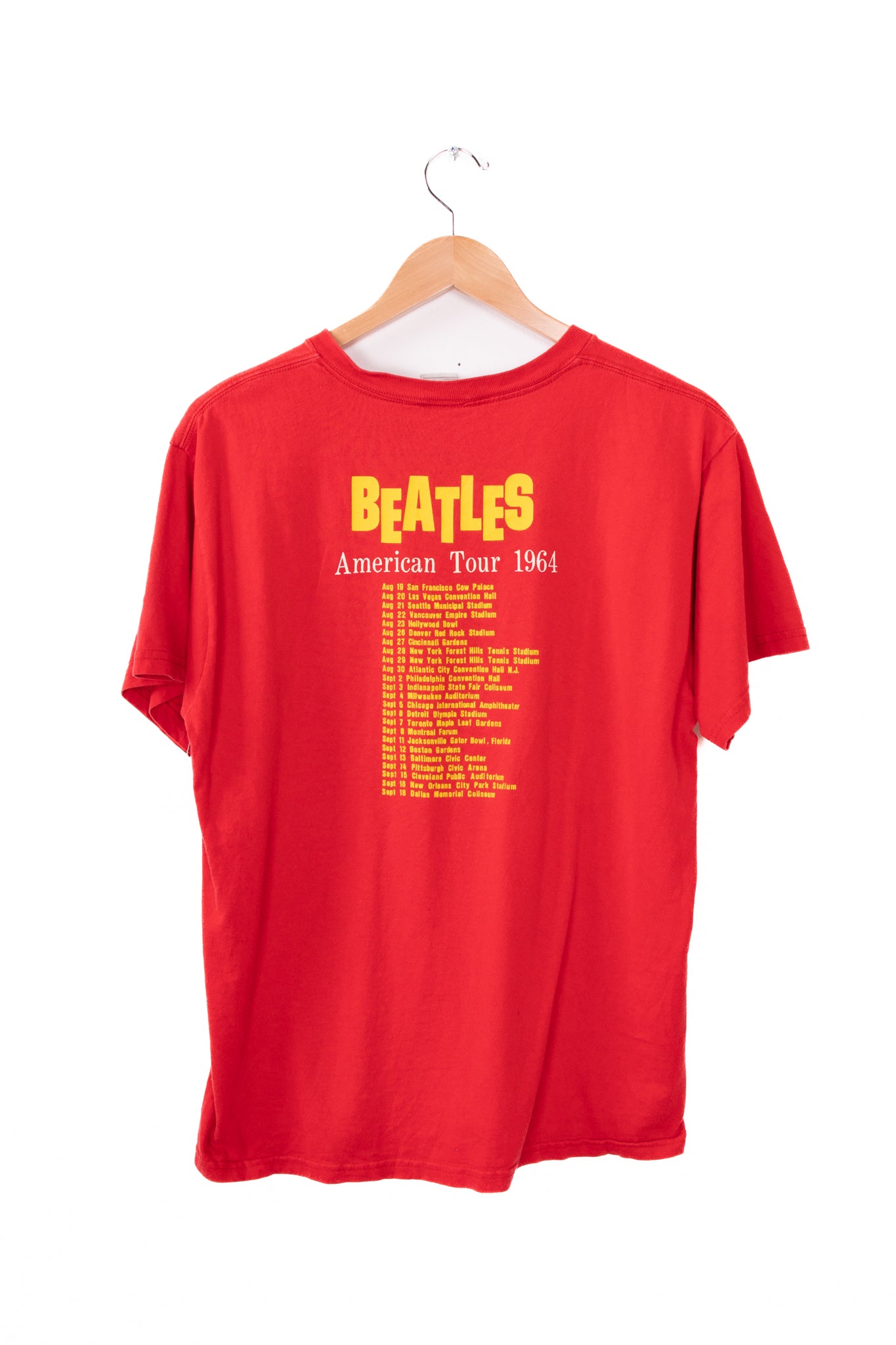 2002 The Beatles Tour 1964 Fruit of the Loom T-Shirt