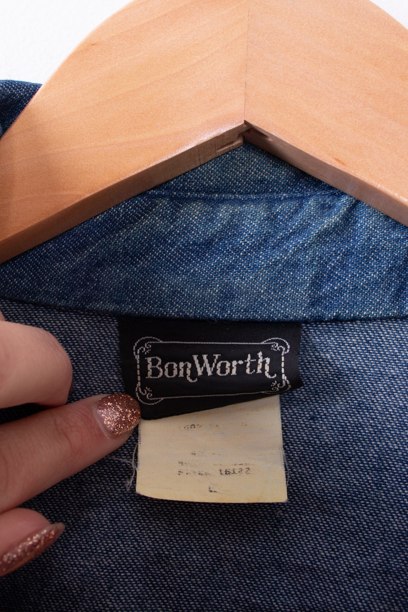 70s-80s Bonworth Oriental Details Denim Button Up