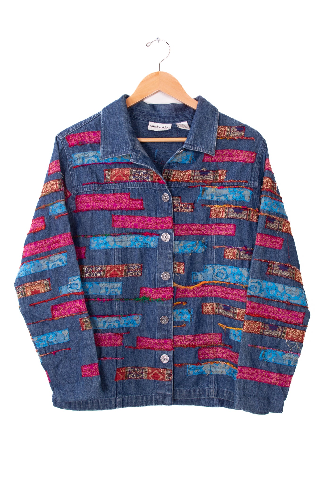 Breckenridge Rectangle Fabric Patches Denim Jacket