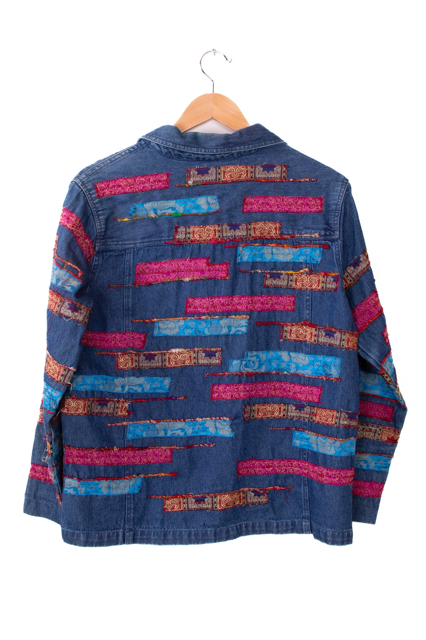 Breckenridge Rectangle Fabric Patches Denim Jacket