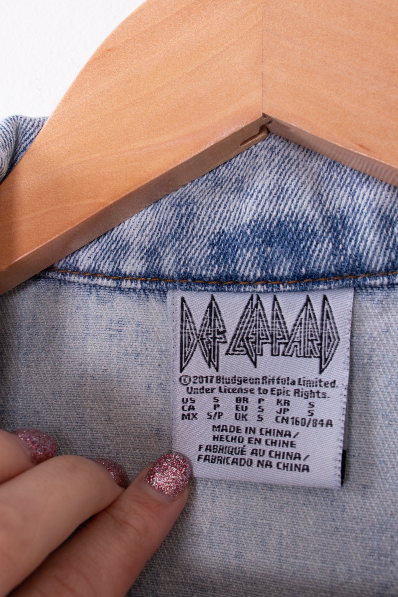 Mock Vintage Def Leppard Denim Jacket